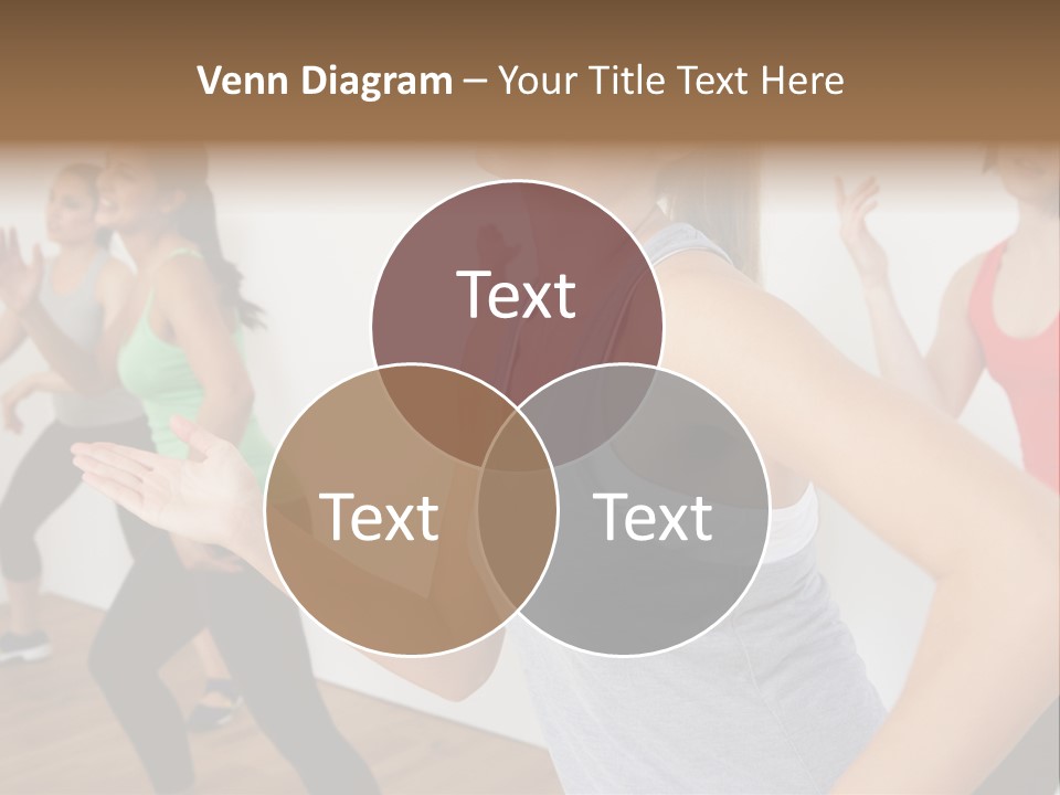 A Group Of Women In A Yoga Class PowerPoint Template