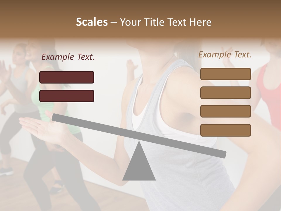 A Group Of Women In A Yoga Class PowerPoint Template