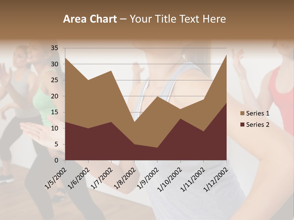 A Group Of Women In A Yoga Class PowerPoint Template
