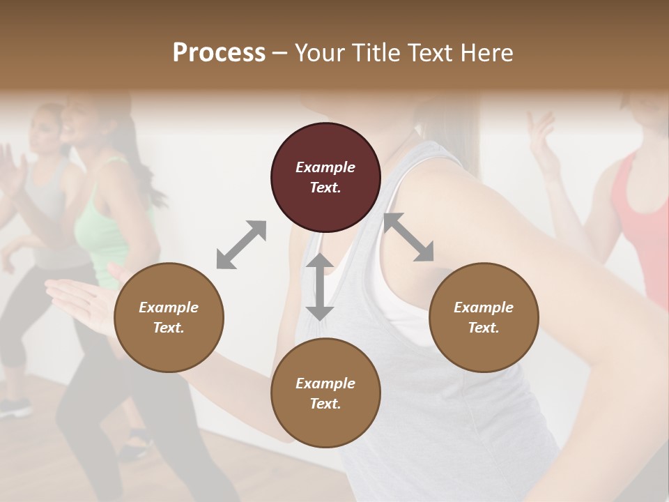 A Group Of Women In A Yoga Class PowerPoint Template