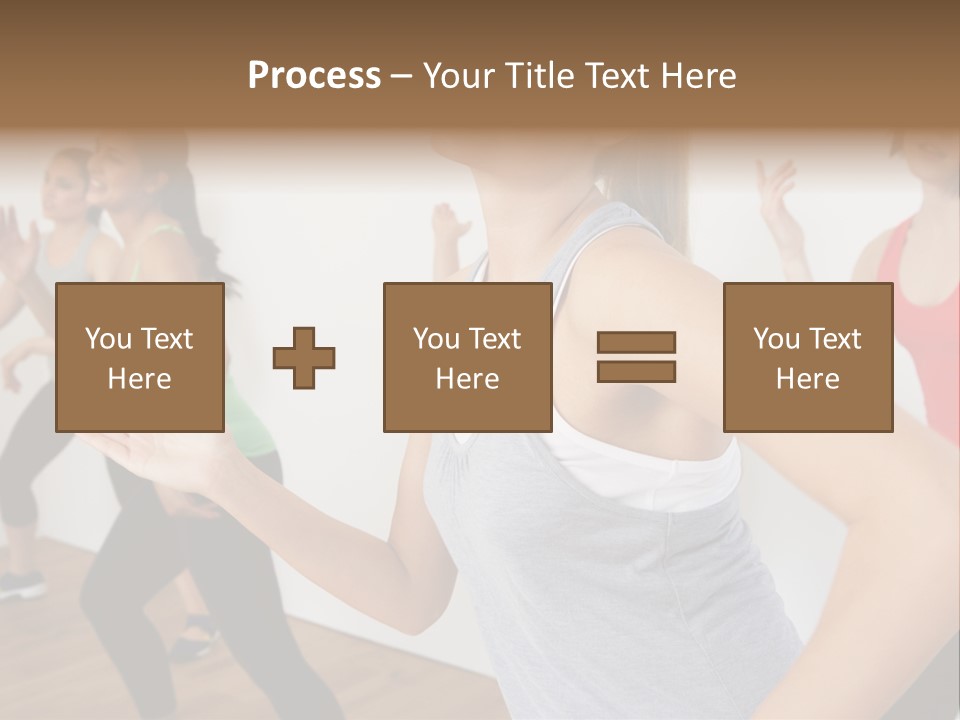 A Group Of Women In A Yoga Class PowerPoint Template