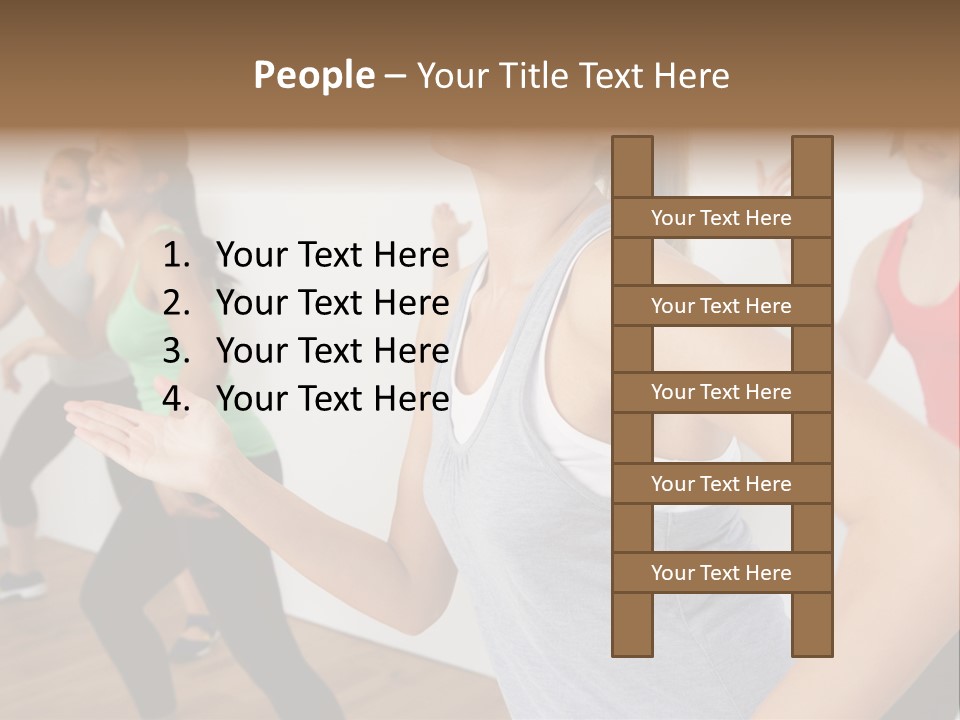 A Group Of Women In A Yoga Class PowerPoint Template