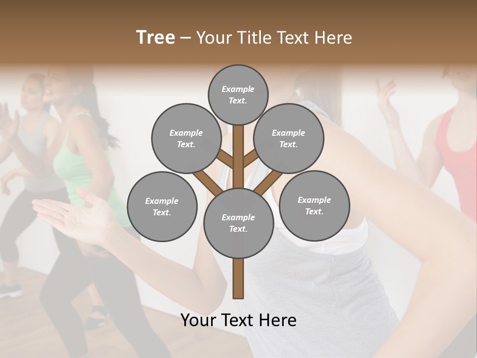 A Group Of Women In A Yoga Class PowerPoint Template