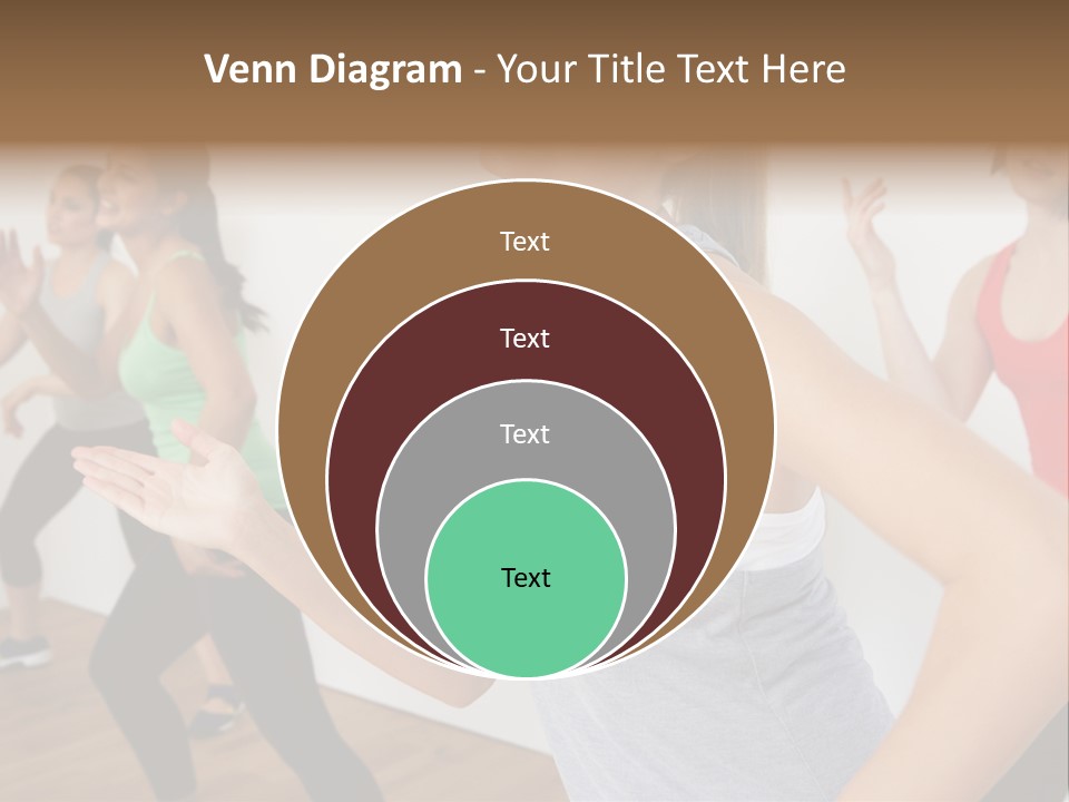 A Group Of Women In A Yoga Class PowerPoint Template