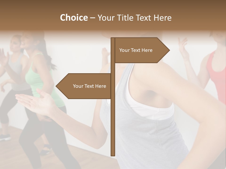 A Group Of Women In A Yoga Class PowerPoint Template