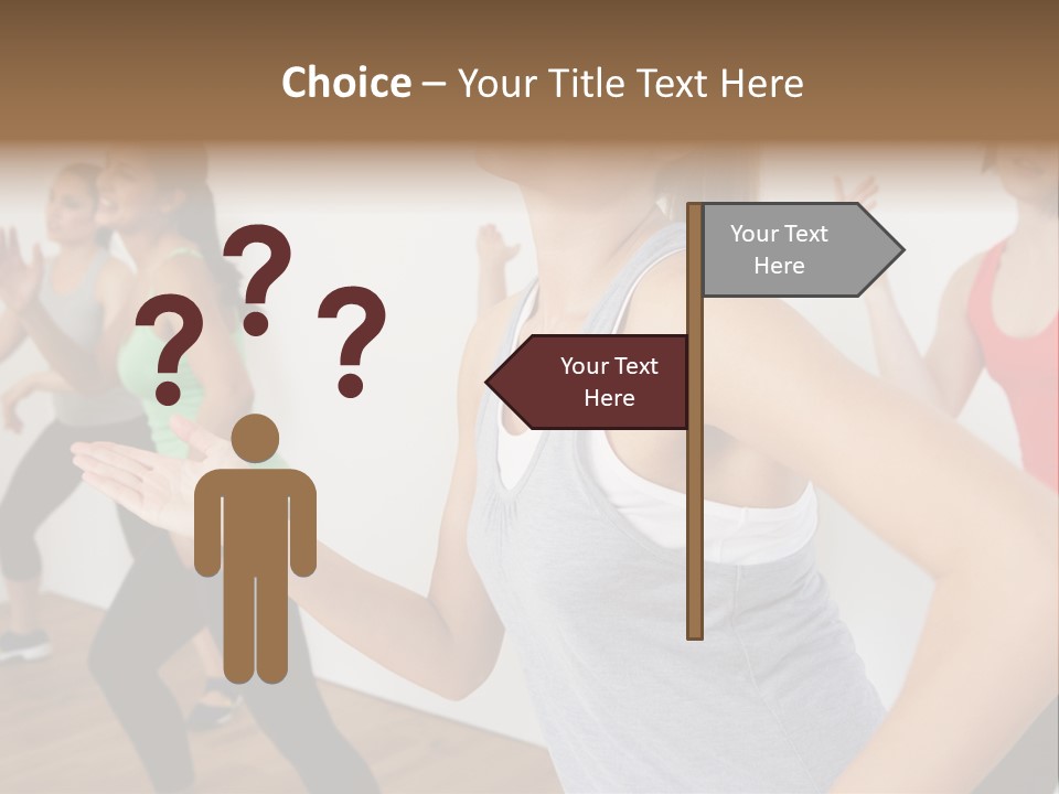 A Group Of Women In A Yoga Class PowerPoint Template