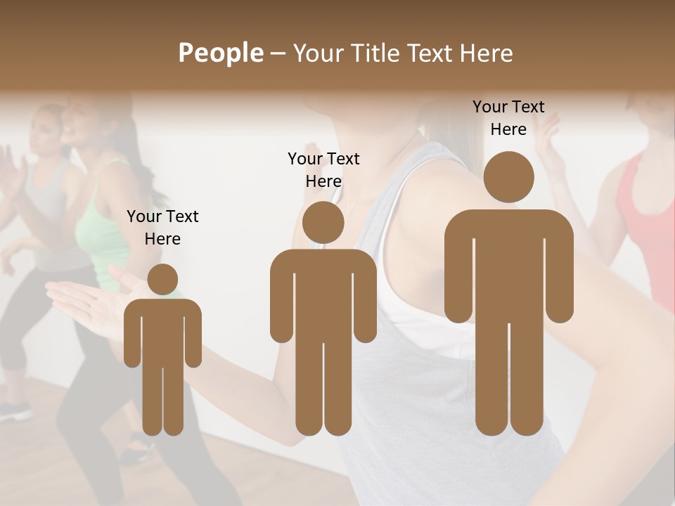 A Group Of Women In A Yoga Class PowerPoint Template