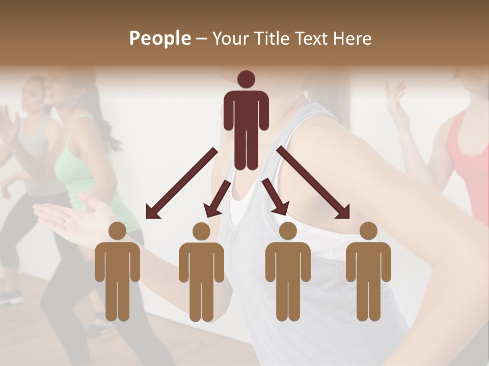 A Group Of Women In A Yoga Class PowerPoint Template