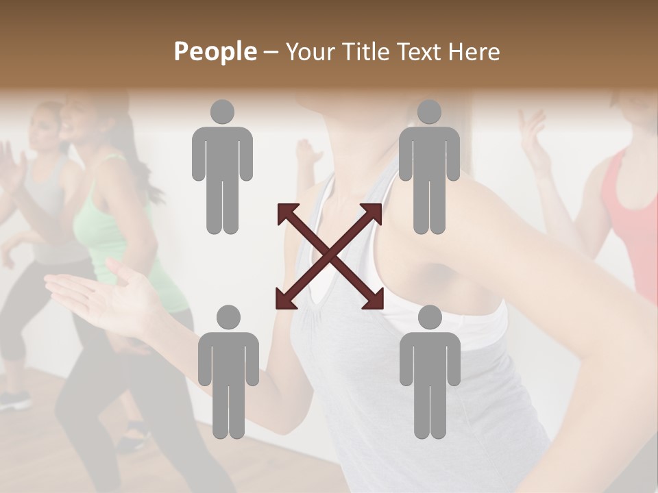 A Group Of Women In A Yoga Class PowerPoint Template