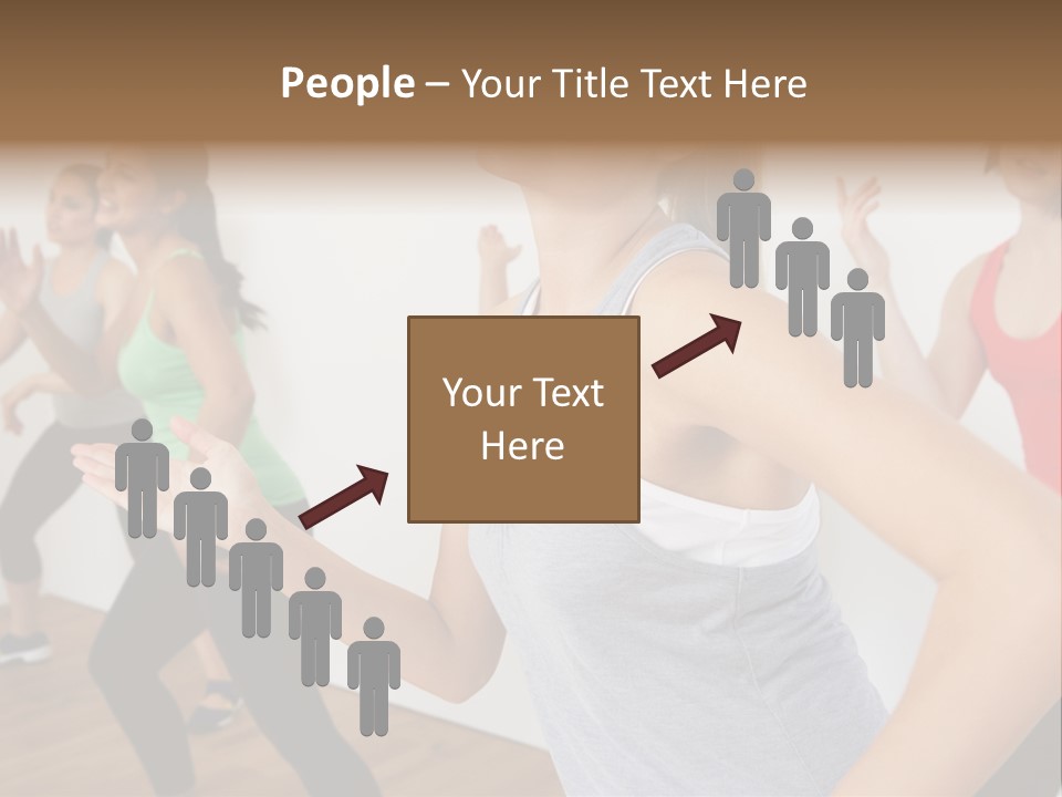 A Group Of Women In A Yoga Class PowerPoint Template