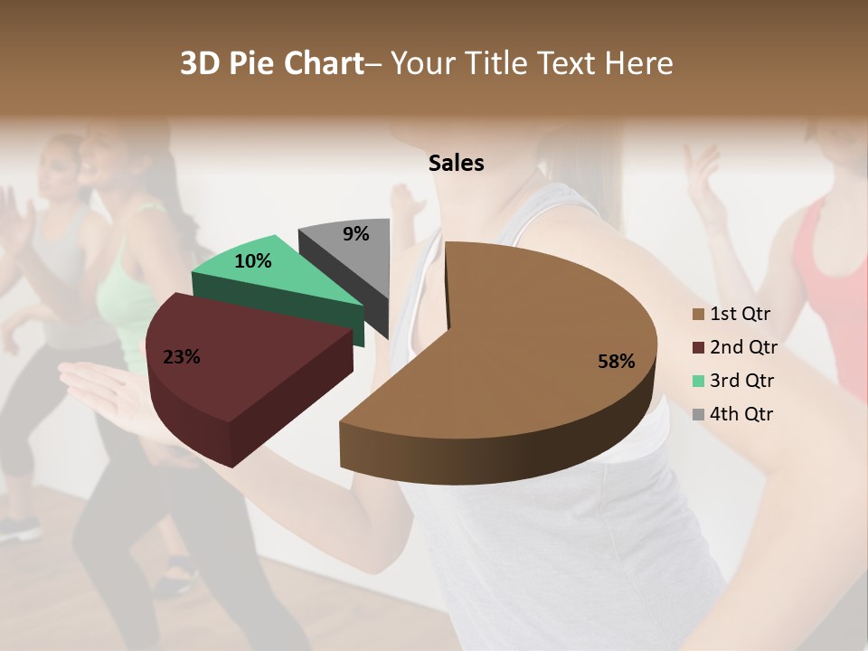 A Group Of Women In A Yoga Class PowerPoint Template