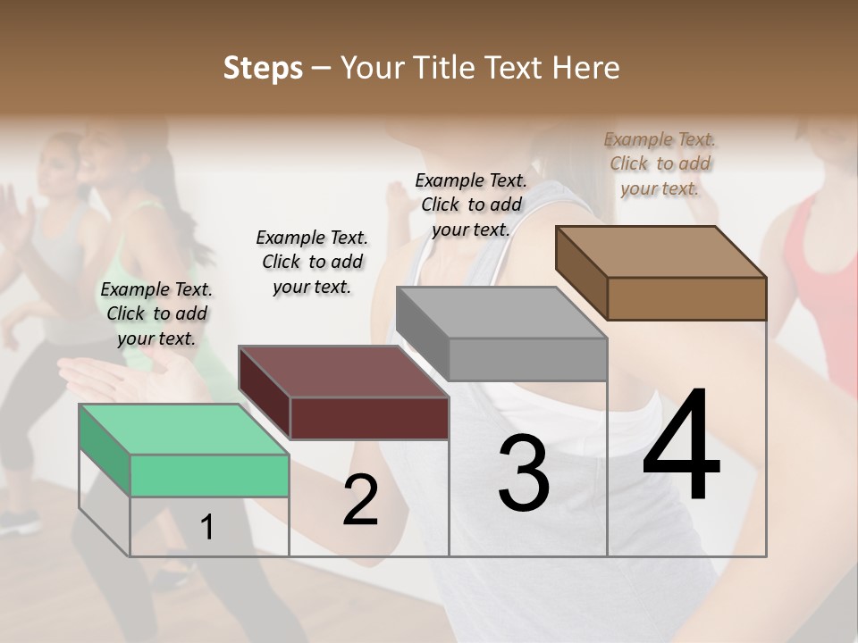 A Group Of Women In A Yoga Class PowerPoint Template
