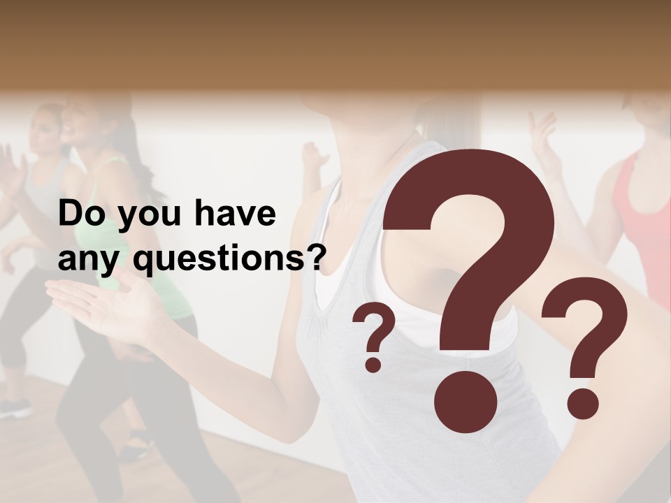 A Group Of Women In A Yoga Class PowerPoint Template