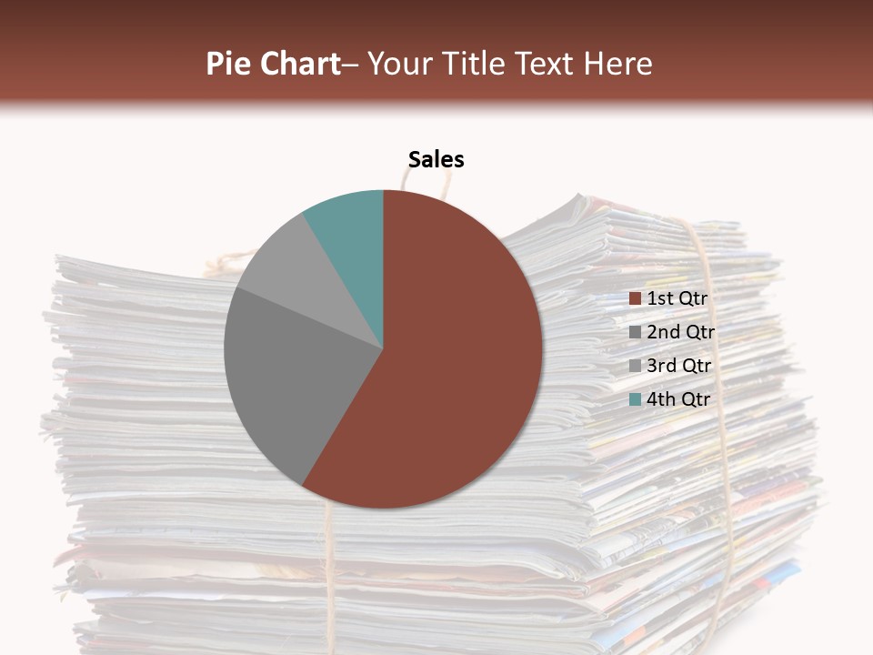 Advertising Pile Of Newspapers News PowerPoint Template