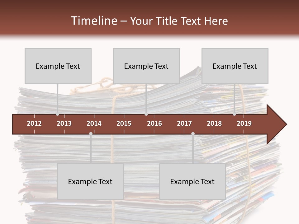 Advertising Pile Of Newspapers News PowerPoint Template