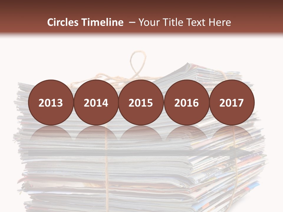 Advertising Pile Of Newspapers News PowerPoint Template