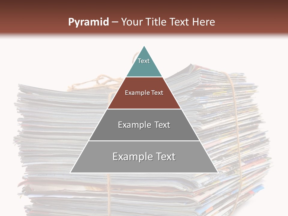 Advertising Pile Of Newspapers News PowerPoint Template
