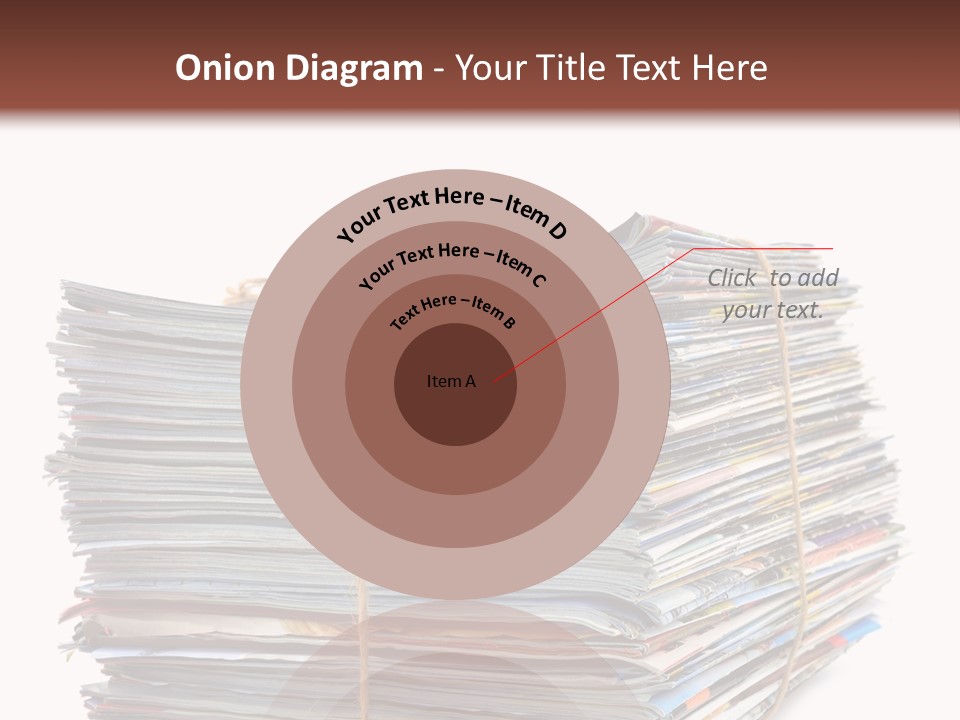 Advertising Pile Of Newspapers News PowerPoint Template