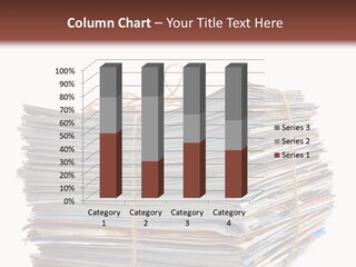 Advertising Pile Of Newspapers News PowerPoint Template