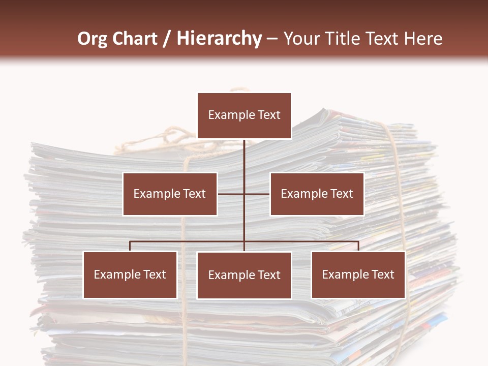 Advertising Pile Of Newspapers News PowerPoint Template
