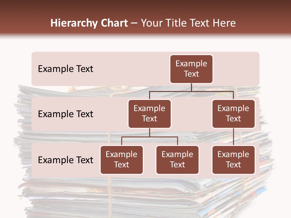 Advertising Pile Of Newspapers News PowerPoint Template