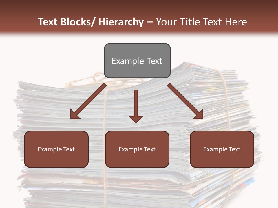 Advertising Pile Of Newspapers News PowerPoint Template