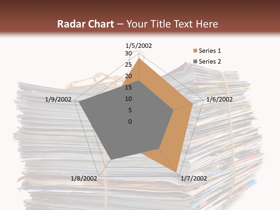 Advertising Pile Of Newspapers News PowerPoint Template