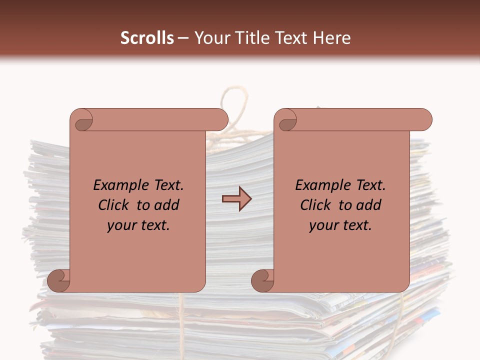 Advertising Pile Of Newspapers News PowerPoint Template