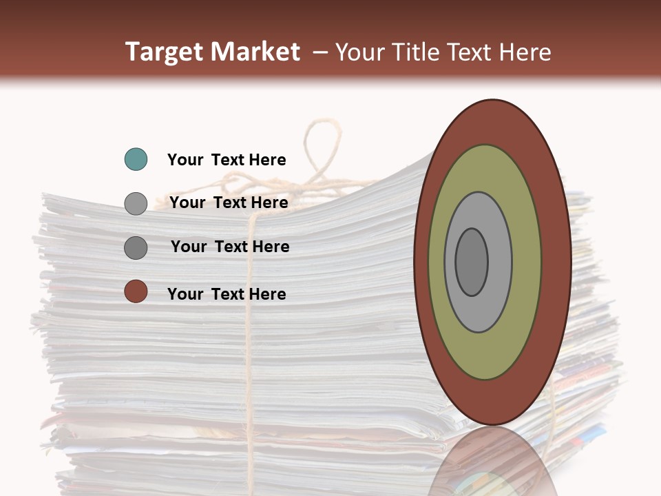 Advertising Pile Of Newspapers News PowerPoint Template