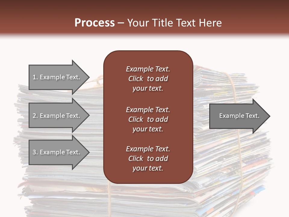 Advertising Pile Of Newspapers News PowerPoint Template