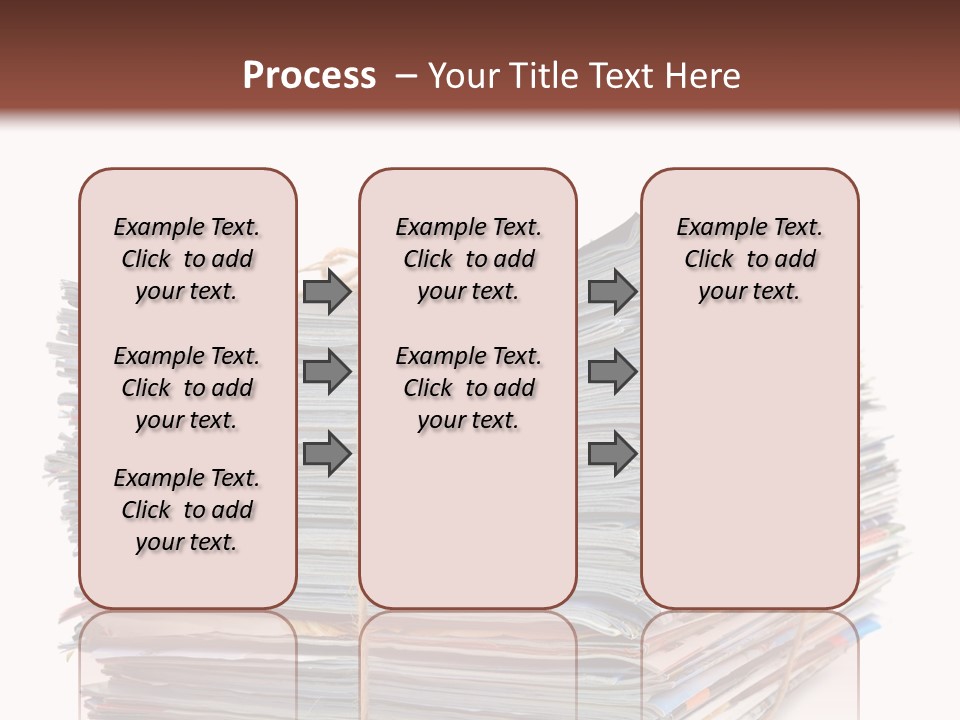 Advertising Pile Of Newspapers News PowerPoint Template