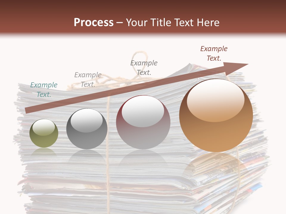 Advertising Pile Of Newspapers News PowerPoint Template