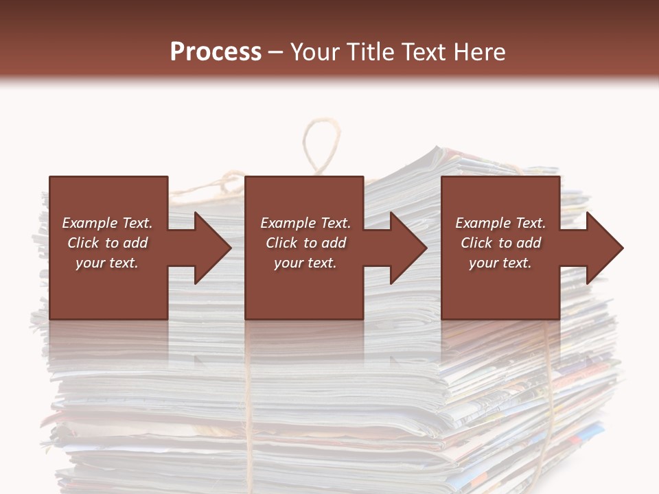 Advertising Pile Of Newspapers News PowerPoint Template