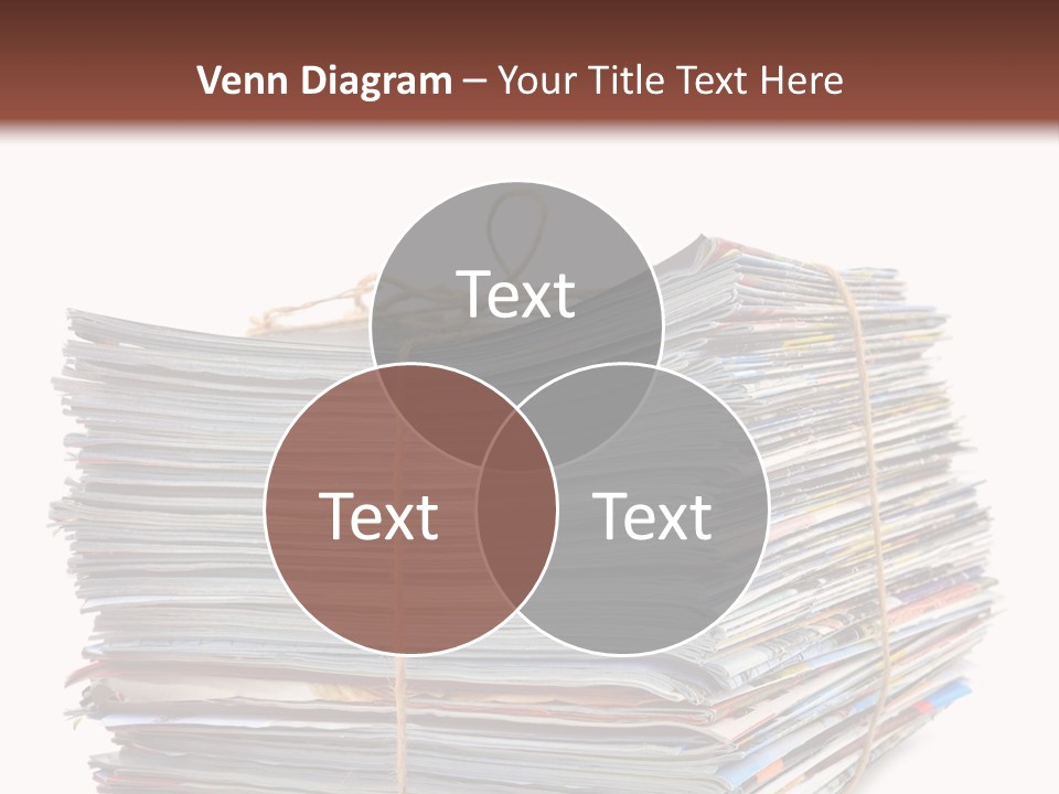 Advertising Pile Of Newspapers News PowerPoint Template