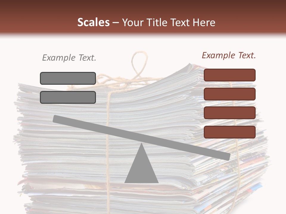 Advertising Pile Of Newspapers News PowerPoint Template