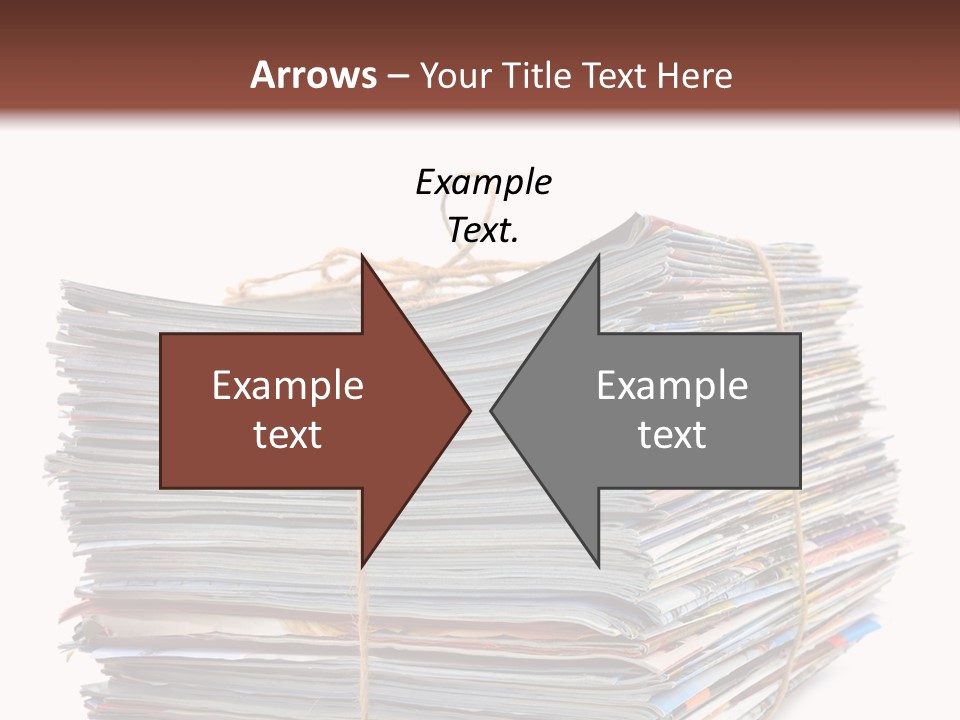 Advertising Pile Of Newspapers News PowerPoint Template