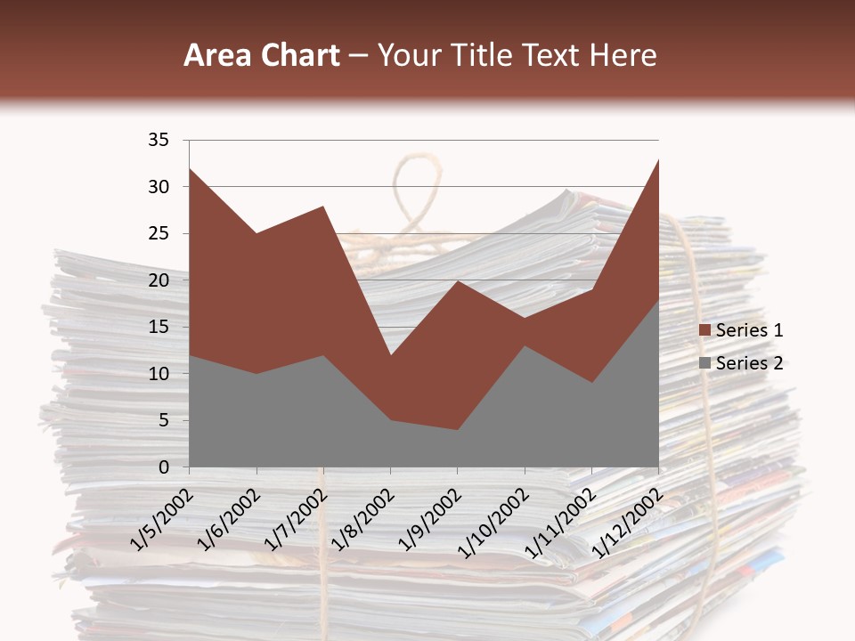 Advertising Pile Of Newspapers News PowerPoint Template
