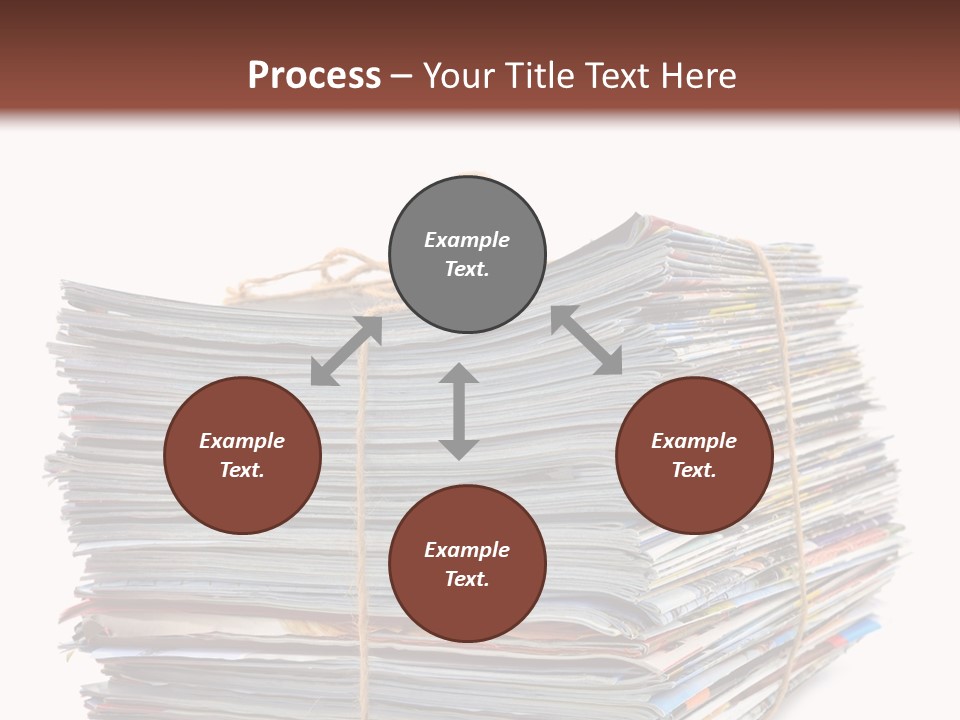 Advertising Pile Of Newspapers News PowerPoint Template