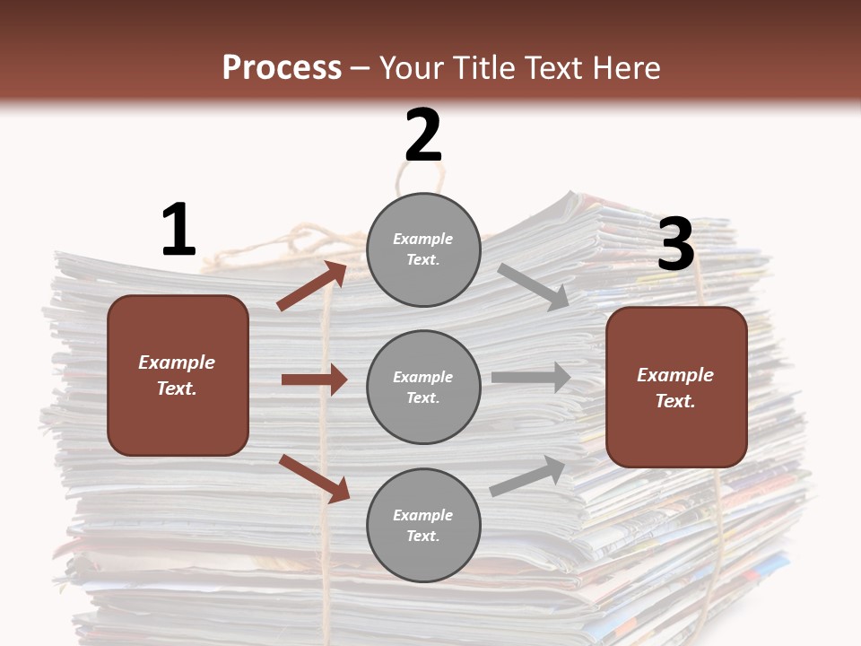 Advertising Pile Of Newspapers News PowerPoint Template