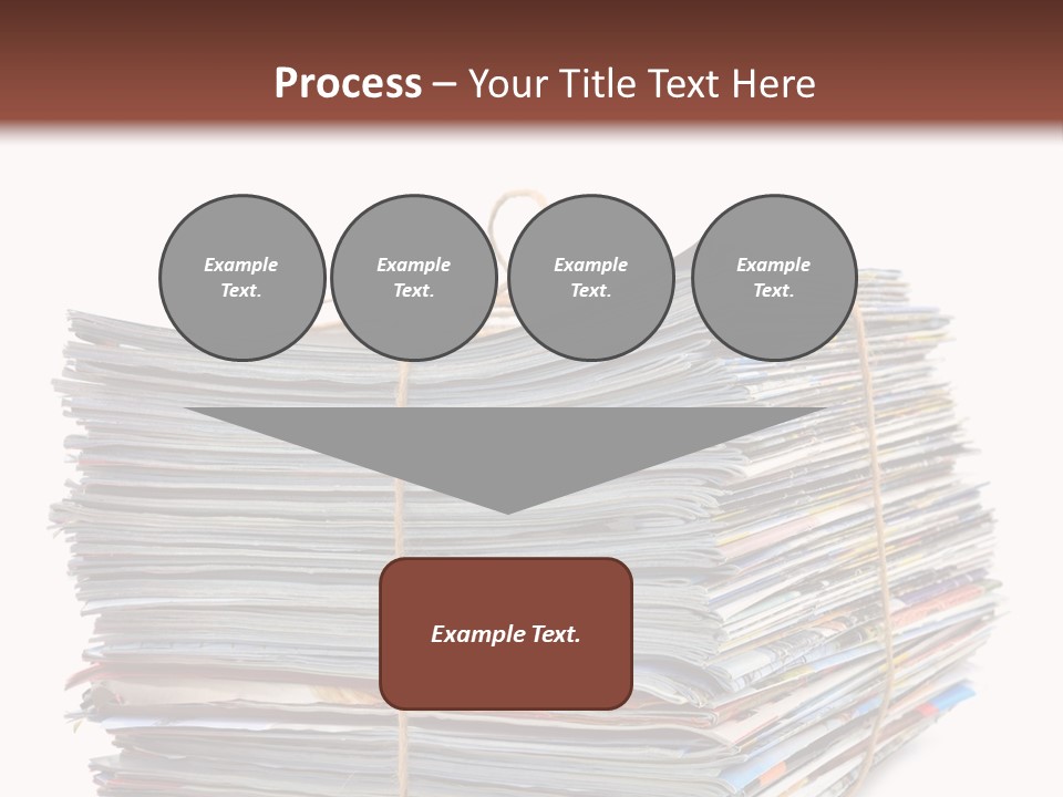 Advertising Pile Of Newspapers News PowerPoint Template