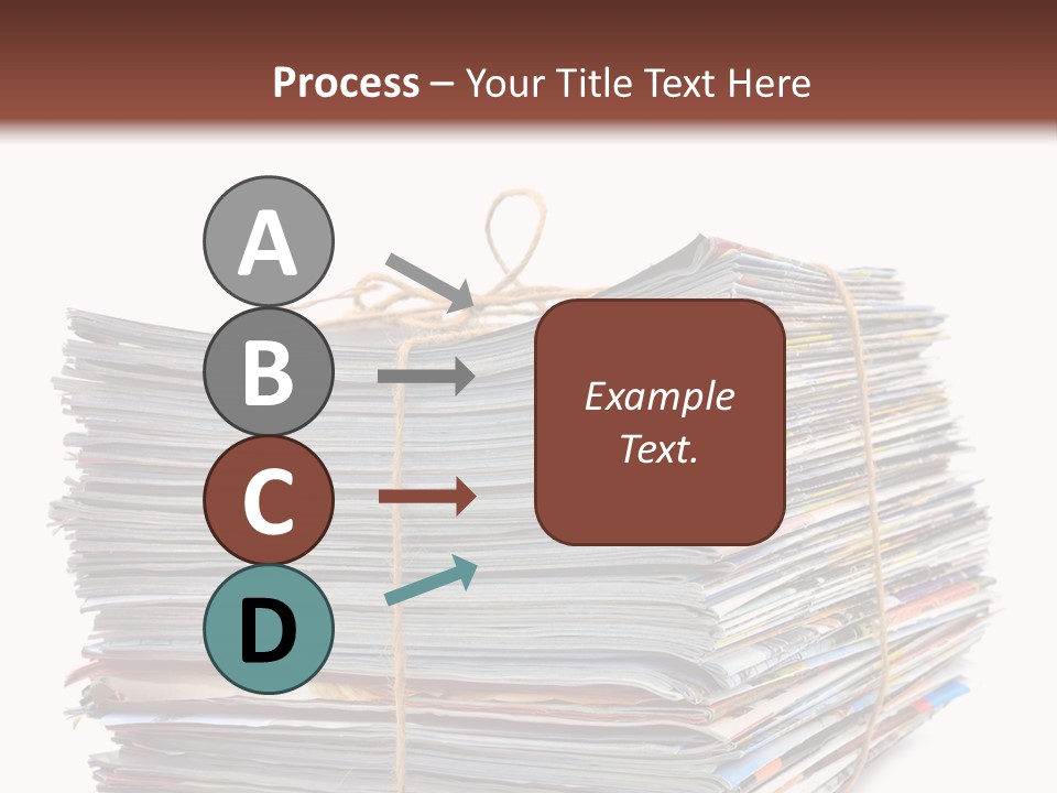 Advertising Pile Of Newspapers News PowerPoint Template