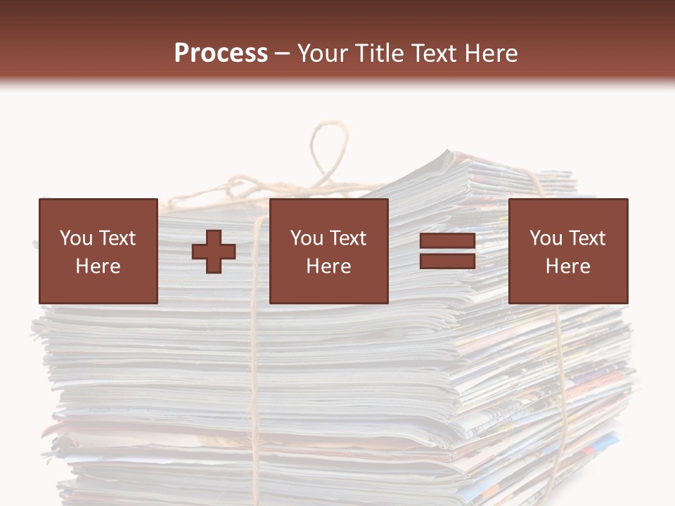 Advertising Pile Of Newspapers News PowerPoint Template