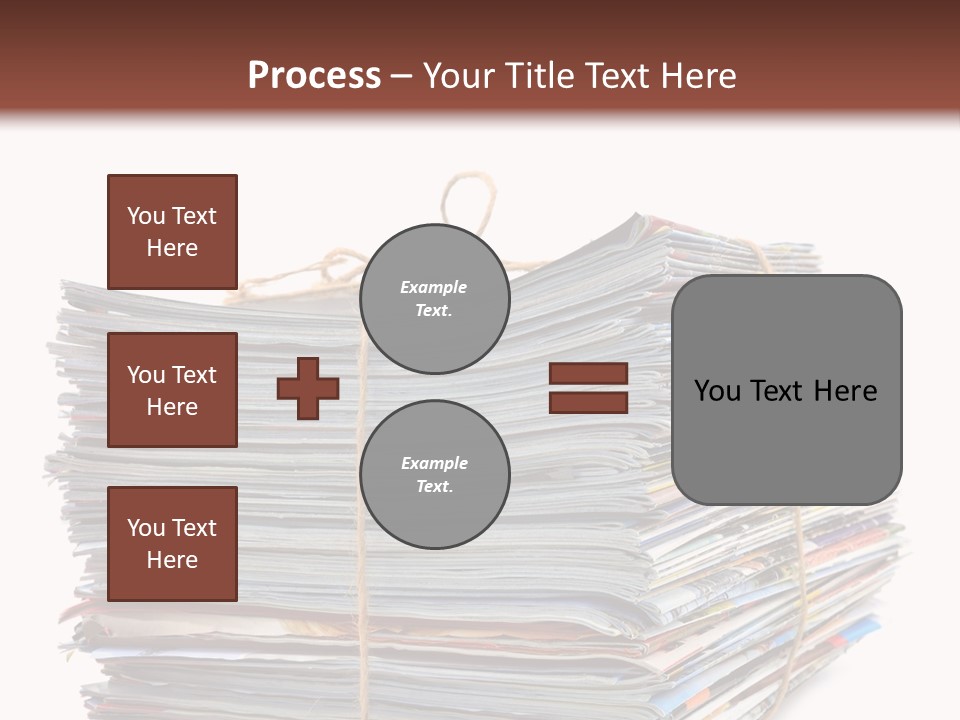 Advertising Pile Of Newspapers News PowerPoint Template