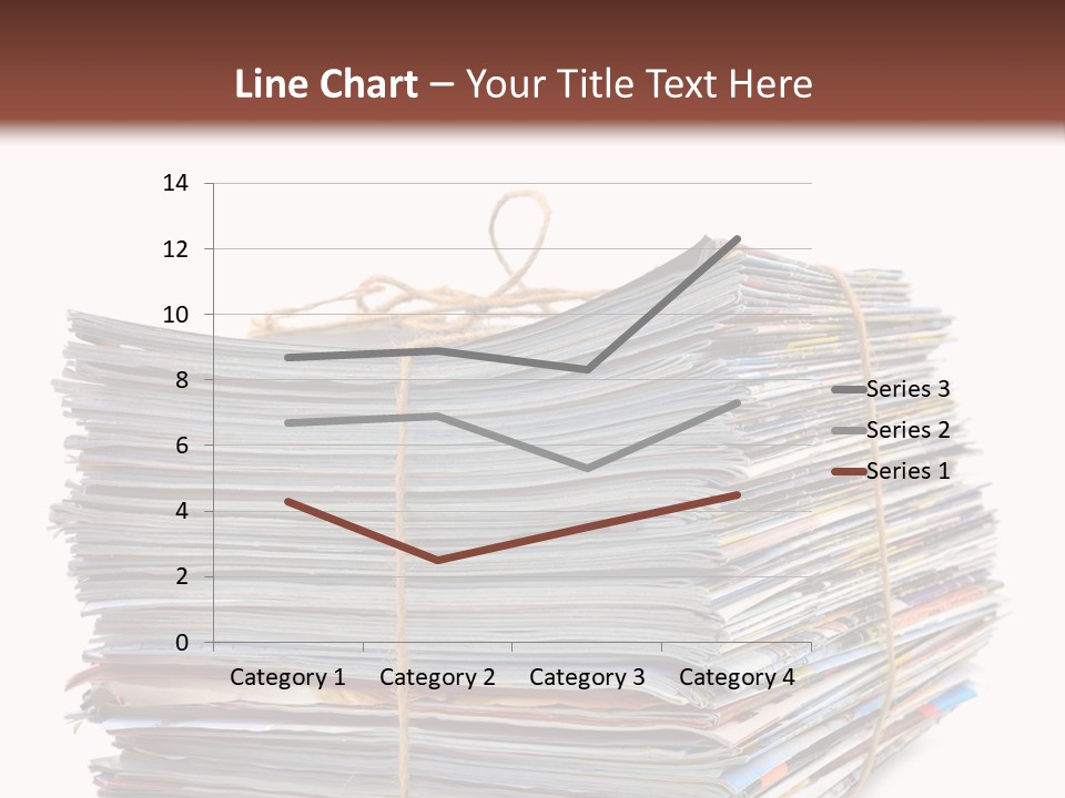 Advertising Pile Of Newspapers News PowerPoint Template