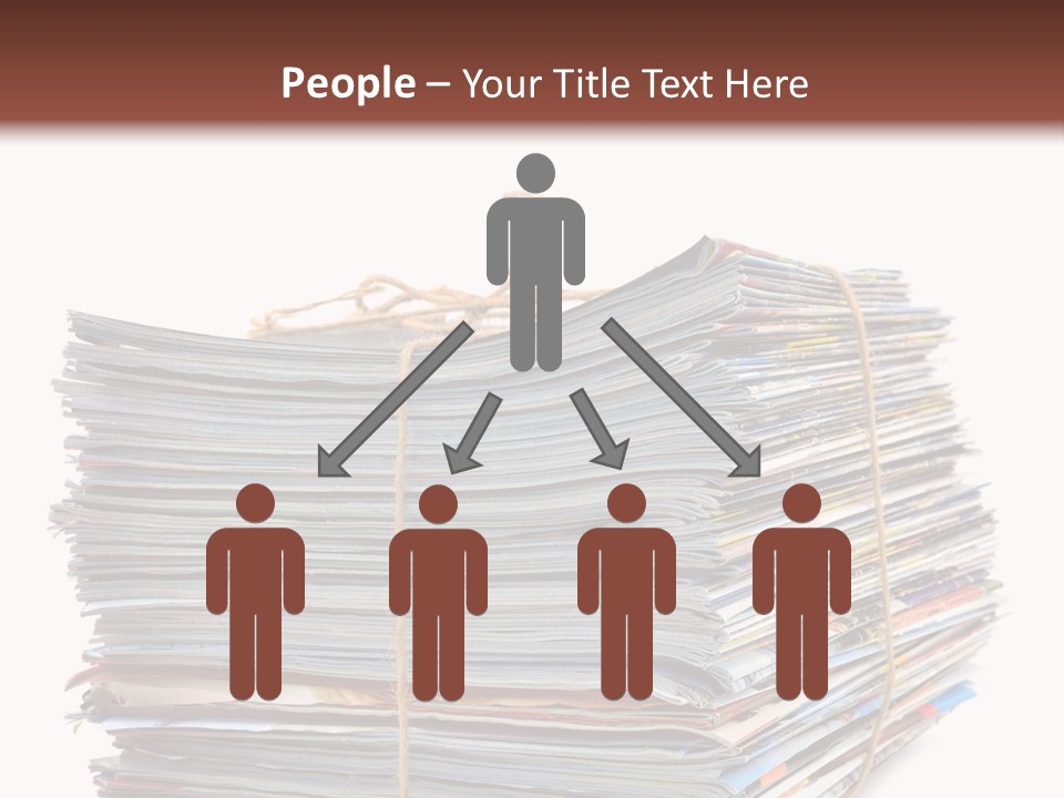 Advertising Pile Of Newspapers News PowerPoint Template