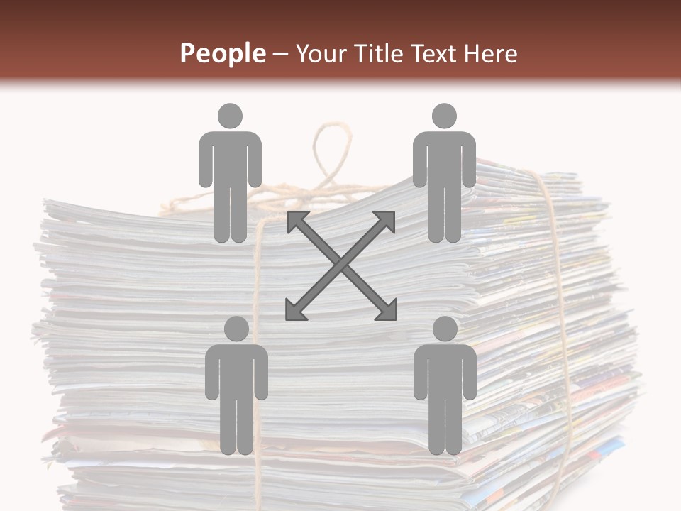 Advertising Pile Of Newspapers News PowerPoint Template