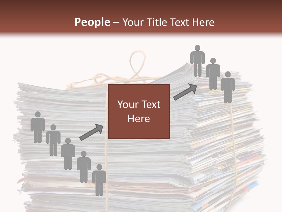 Advertising Pile Of Newspapers News PowerPoint Template