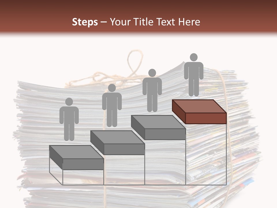 Advertising Pile Of Newspapers News PowerPoint Template