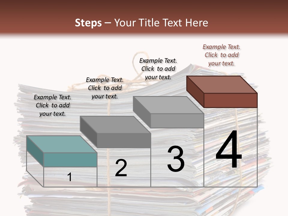 Advertising Pile Of Newspapers News PowerPoint Template