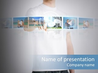 Touching Watching Virtual PowerPoint Template